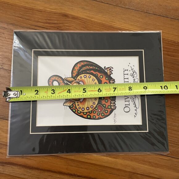 Olive Kitty Print Jamie Hayes New Orleans Cat Art Signed Matted - Picture 6 of 7